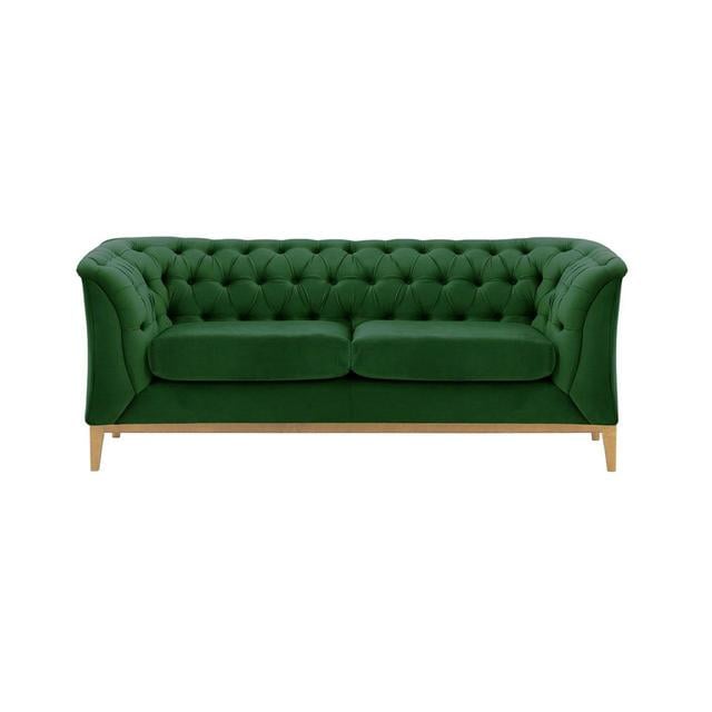 Chesterfield Modern 2 Seater Sofa Wood Rosalind Wheeler Upholstery Colour: Green on Productcaster.