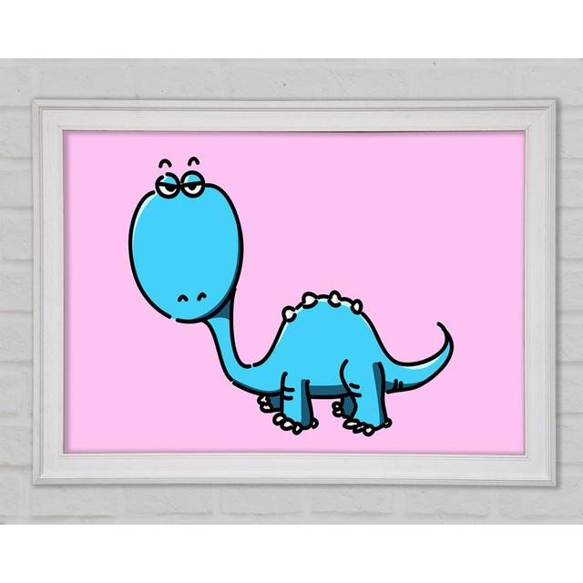 Dinosaur Not - Single Picture Frame Art Prints Zoomie Kids Size: 59.7cm H x 84.1cm W x 1.5cm D, Colour: Pink on Productcaster.