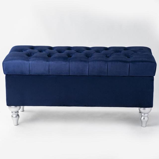 Juliano Upholstered Storage Bench Mercer41 Size: 47 cm H x 60 cm W x 30 cm D on Productcaster.