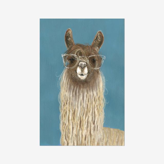 Llama Specs IV by Victoria Borges - Wrapped Canvas Painting Print Marlow Home Co. Format: Paper Print, Size: 46cm H x 30cm W on Productcaster.