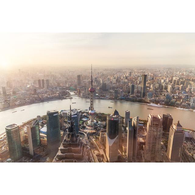 Lujiazui Financial District by Lujiazui Financial District - Wrapped Canvas Art Prints Latitude Run Size: 81cm H x 122cm W x 3.8cm D on Productcaster.