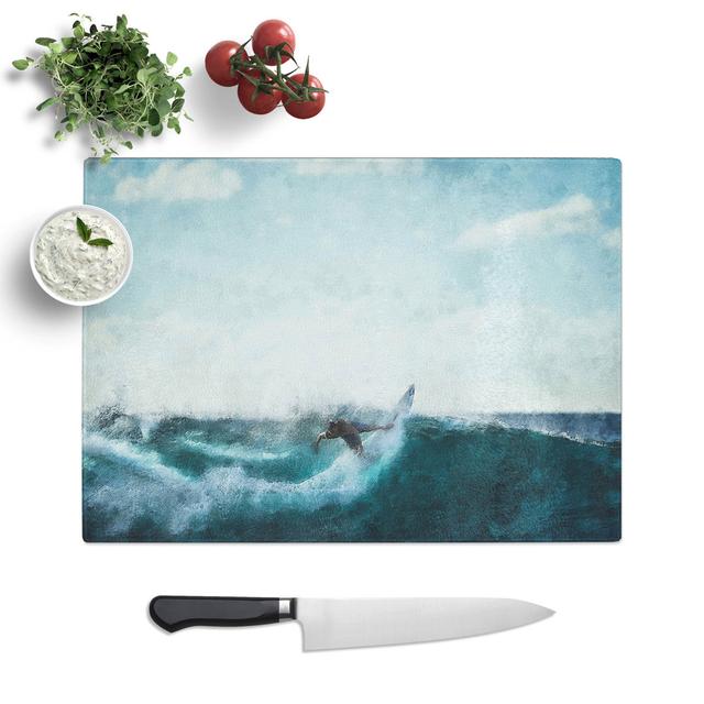 Surfing Chopping Board East Urban Home Size: 20cm W x 28.5cm L on Productcaster.