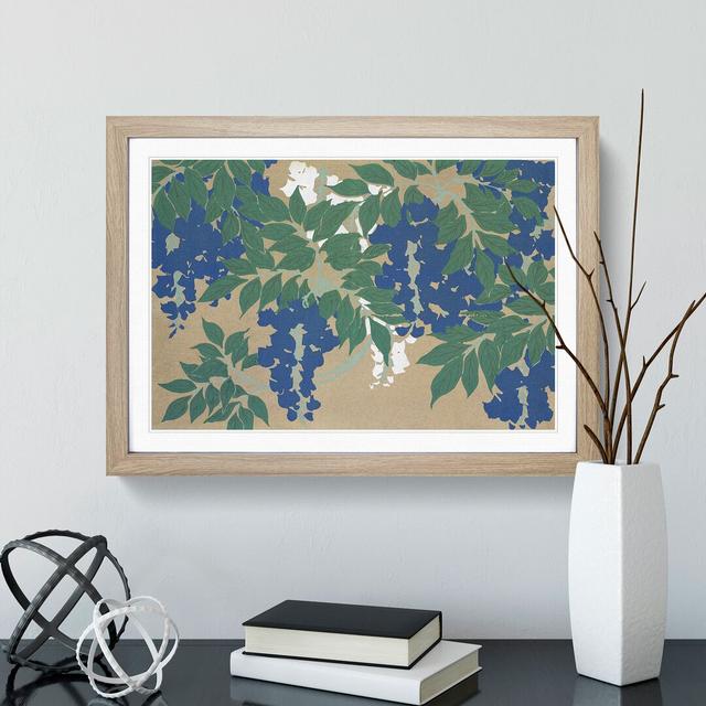 Wisteria by Kamisaka Sekka - Picture Frame Painting East Urban Home Frame Option: Oak Framed, Size: 36cm H x 48cm W x 2cm D on Productcaster.