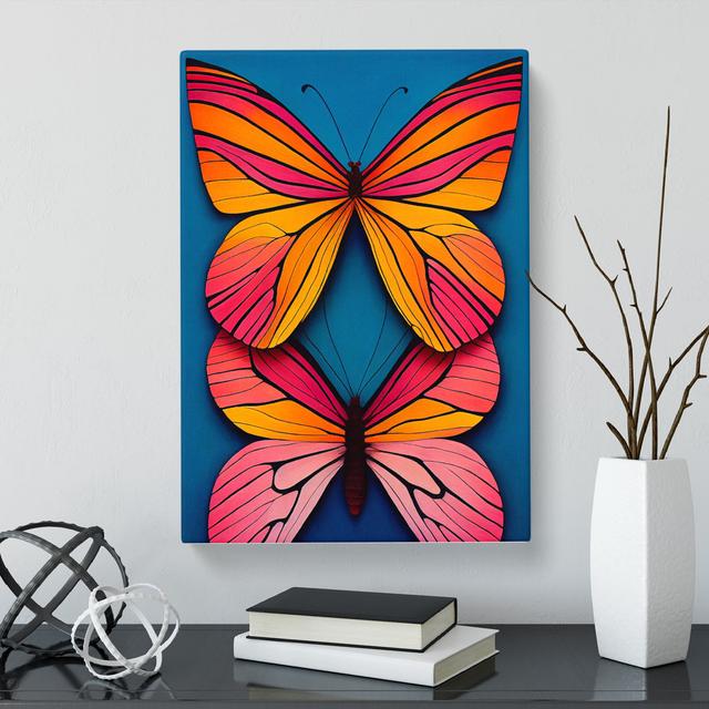 CAN-V0523-319X Butterfly Contemporary - Wrapped Canvas Print Brambly Cottage Size: 50cm H x 35cm W x 3cm D on Productcaster.