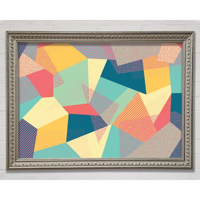 Abstract Triangles - Single Picture Frame Art Prints Bright Star Size: 21cm H x 29.7cm W on Productcaster.