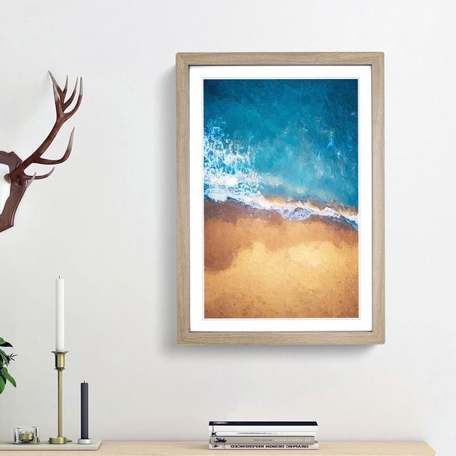 Alone upon the Beach - Picture Frame Painting Print on Paper East Urban Home Frame Option: Oak Framed, Size: 45cm H x 33cm W x 2cm D on Productcaster.