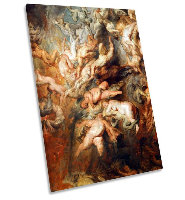 X7468 Fall Of The Damned Picture by Peter Paul Rubens - Wrapped Canvas Painting Astoria Grand Size: 91.4cm H x 61cm W x 4cm D on Productcaster.