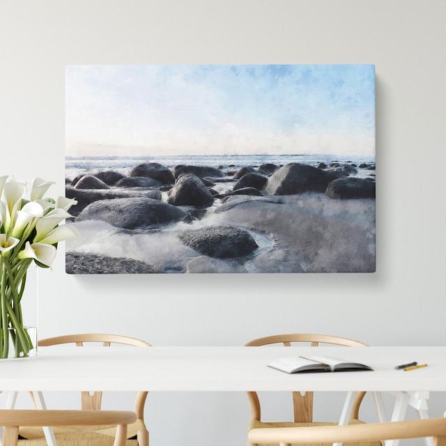 Lofoten Beach In Norway - Wrapped Canvas Painting East Urban Home Size: 35cm H x 50cm W x 3cm D on Productcaster.