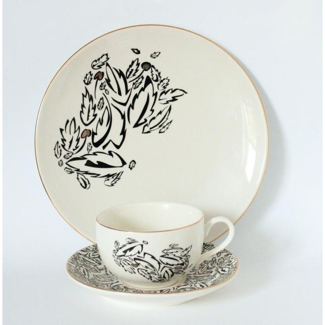 Janell 12 Piece Porcelain China Dinnerware Set - Service for 4 World Menagerie on Productcaster.