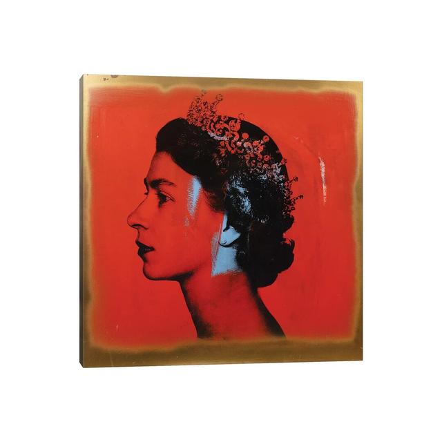 The Queen - Graphic Art Print on Canvas Ebern Designs Format: Wrapped Canvas, Size: 66.04cm H x 66.04cm W x 1.91cm D on Productcaster.