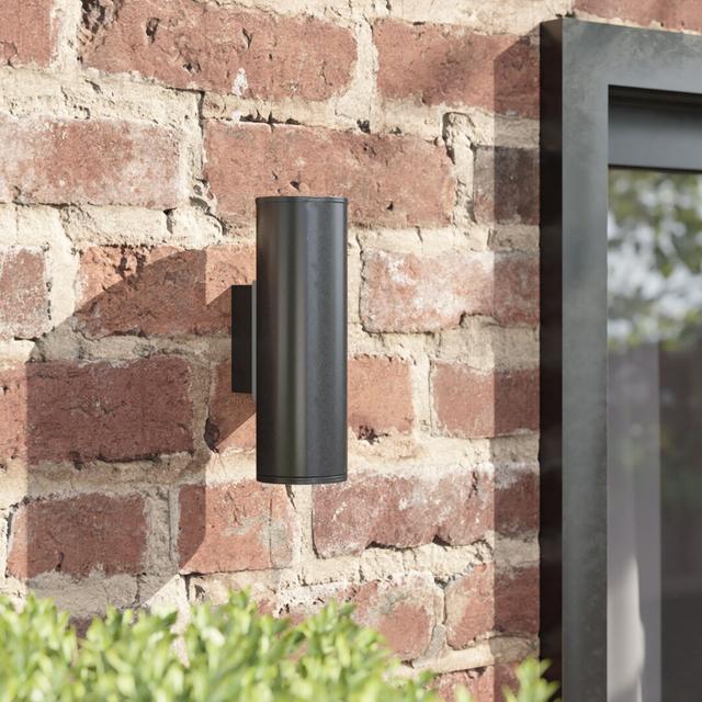 Fiton 2 - Bulb 20cm H Outdoor Armed Sconce 17 Stories Colour: Anthracite on Productcaster.