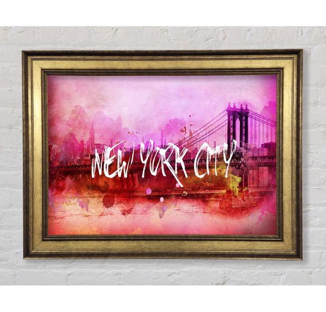 Pink NYC - Einzelne Bilderrahmen Kunstdrucke Bright Star Größe: 21cm H x 42cm B x 8cm T on Productcaster.