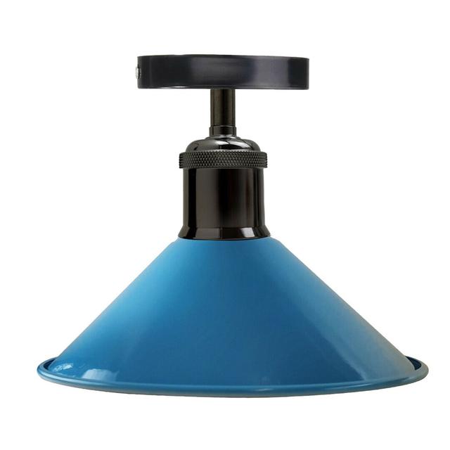 Bussey 1 - Light 22cm Semi Flush Mount Borough Wharf Shade Colour: Blue on Productcaster.