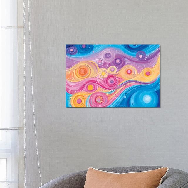 Milky Way by Linda Rauch - Painting Print on Canvas Latitude Run Size: 45.72cm H x 66.04cm W x 3.81cm D, Format: Wrapped Canvas on Productcaster.