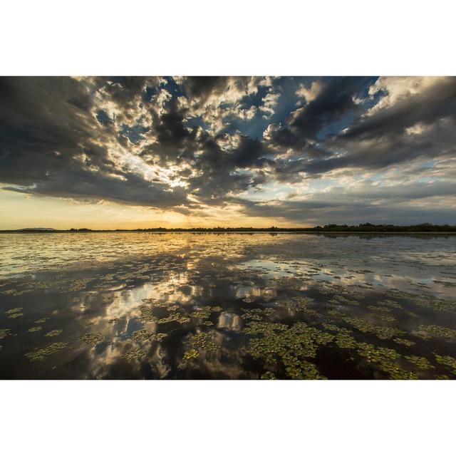 Stormy Sky Over Lake by Cta88 - Wrapped Canvas Photograph 17 Stories Size: 81cm H x 122cm W x 3.8cm D on Productcaster.