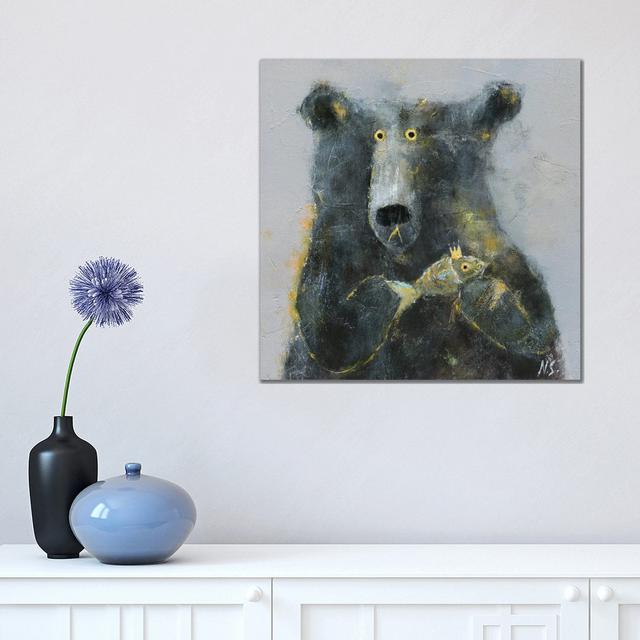 The Bear With Fish Maturi Size: 46cm H x 46cm W x 3.8cm D on Productcaster.