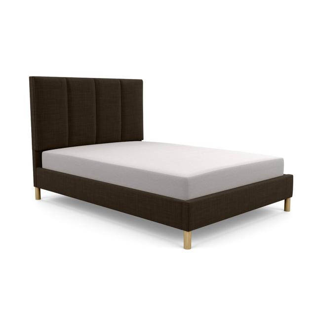 Middletown Upholstered Bed Frame Brayden Studio Upholstery Colour: Chocolate, Upholstery Material: Wool, Size: Super King (6') on Productcaster.