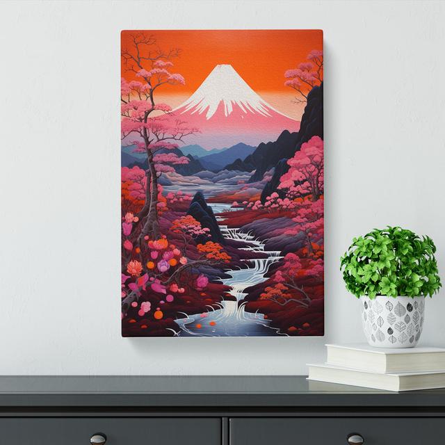 Japanese Mountains Neo-Plasticism No.2 - No Frame Print Alpen Home Size: 60cm H x 40cm W x 3cm D on Productcaster.