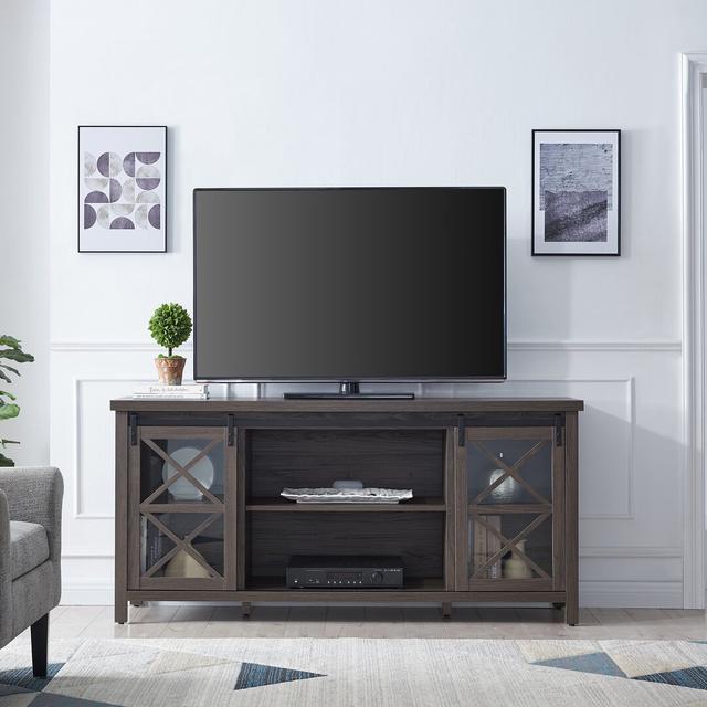 Darren TV Stand for TVs up to 78" Fernleaf Colour: Alder Brown on Productcaster.