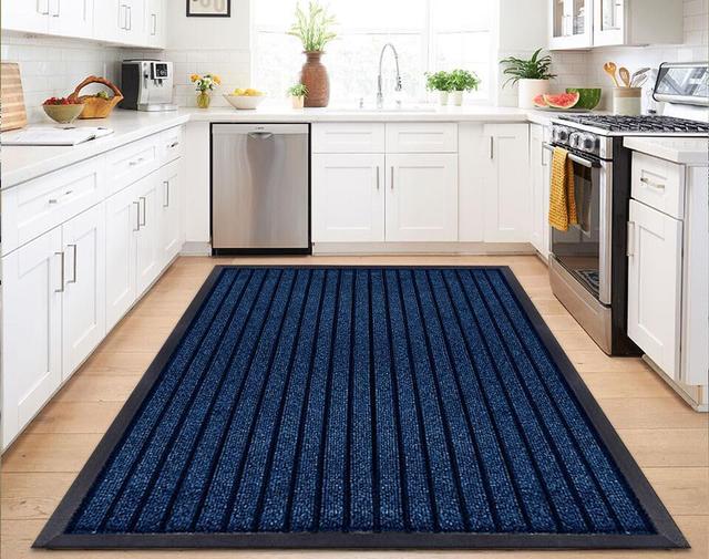 Machine Woven Blue Rug MH Bedding Store Ltd Rug Size: Rectange 60 x 180cm on Productcaster.