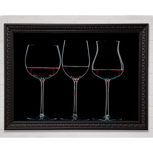 Wine Glass Framed Print Bright Star Size: 29.7cm H x 42cm W x 3cm D on Productcaster.