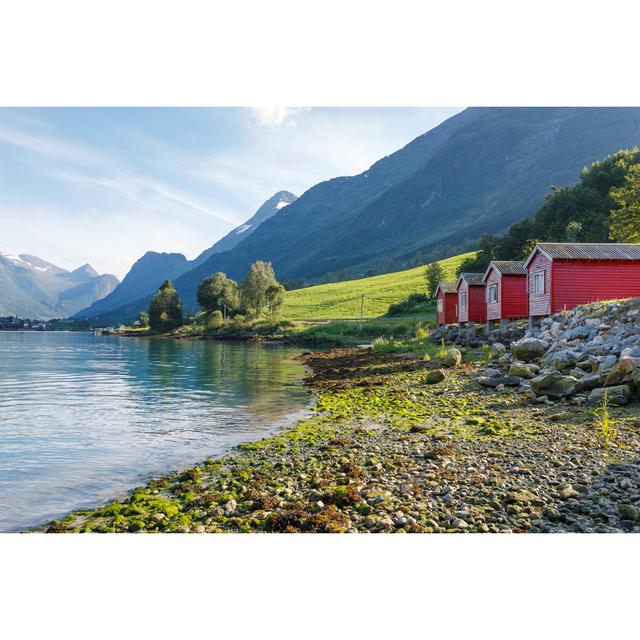 Camping on the Shore of Nordfjord, Norway - Wrapped Canvas Photograph Alpen Home Size: 81cm H x 122cm W on Productcaster.