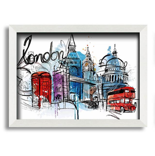 Scullin Iconic London Sites - Single Picture Frame Art Prints ClassicLiving Size: 59.7cm H x 84.1cm W x 10cm D on Productcaster.