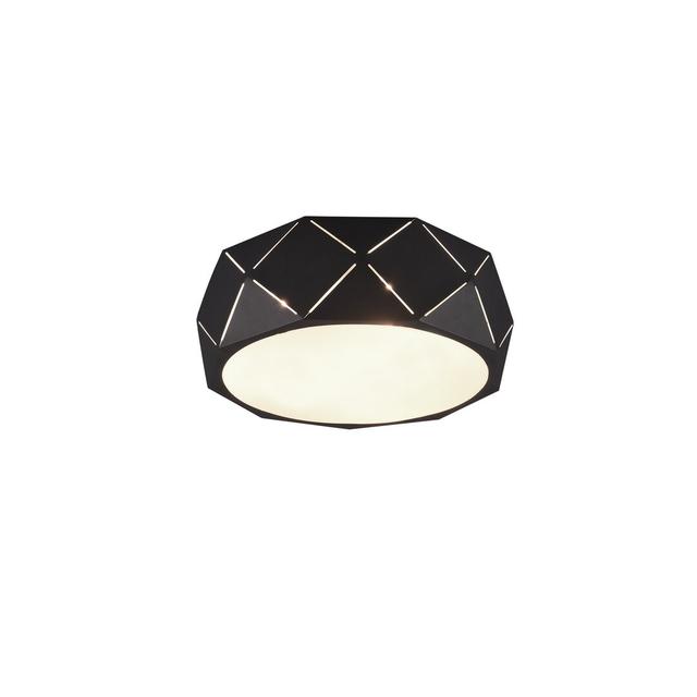 Neasa LED Flush Mount 17 Stories Colour: Black on Productcaster.