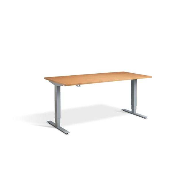 Trexler Standing Desk Ebern Designs Frame Colour: Beech/Silver, Size: 1300cm H x 1600cm W x 800cm D on Productcaster.