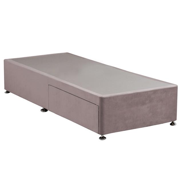 Riviere Divan Bed Base Marlow Home Co. Storage Type: 2 Drawer Divan Base, Size: Single (3'), Colour: Plush Blush on Productcaster.