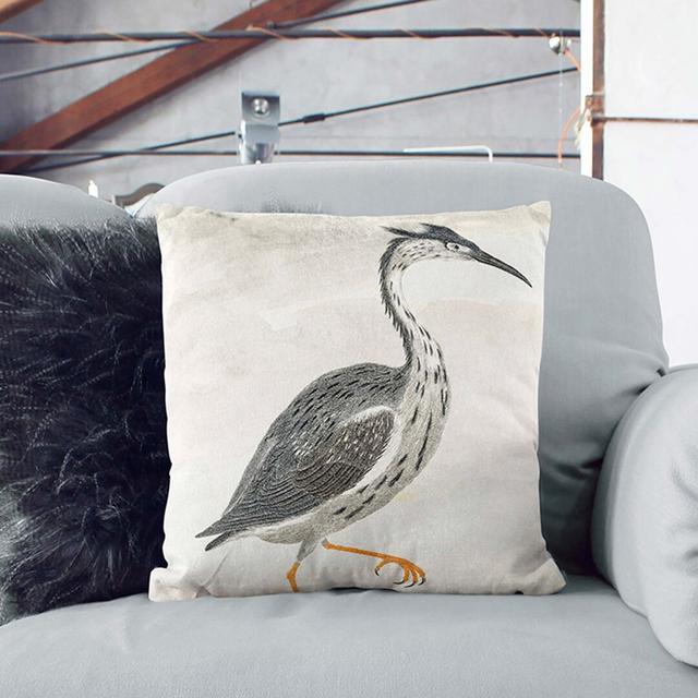 Heron by Johan Teyler Cushion with Filling East Urban Home Size: 40cm H x 40cm W x 15cm D, Backing Colour: White on Productcaster.