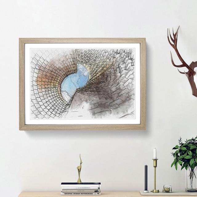 Architecture Sketch Vol.18 in Abstract - Picture Frame Graphic Art Print East Urban Home Size: 27cm H x 36cm W x 2cm D, Frame Option: Oak Framed on Productcaster.