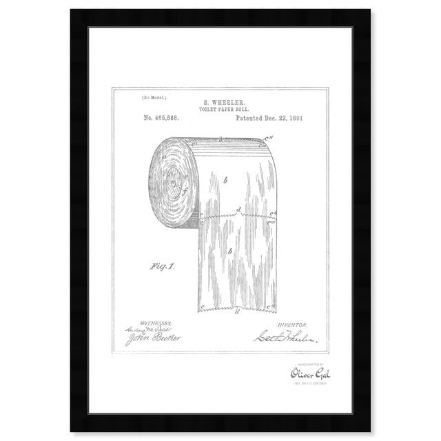 Toilet-Paper Roll 1891 - Single Picture Frame Print East Urban Home Size: 81 cm H x 66 cm W on Productcaster.