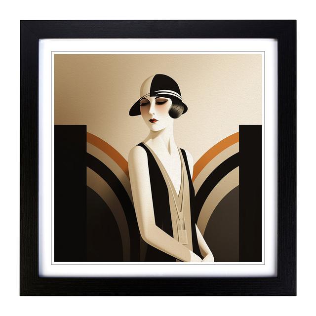 Art Deco Woman Minimalism Marlow Home Co. Format: Black on Productcaster.