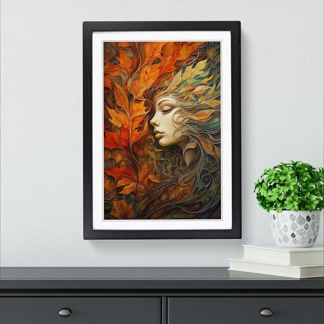 Leaf Symbolism No.2 - Single Picture Frame Art Prints on Wood Marlow Home Co. Size: 64cm H x 46cm W x 2cm D, Frame Colour: Black on Productcaster.