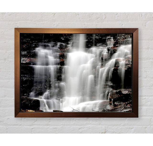 Natural Waterfalls Spill Framed Print Alpen Home Size: 59.1cm H x 84.1cm W on Productcaster.