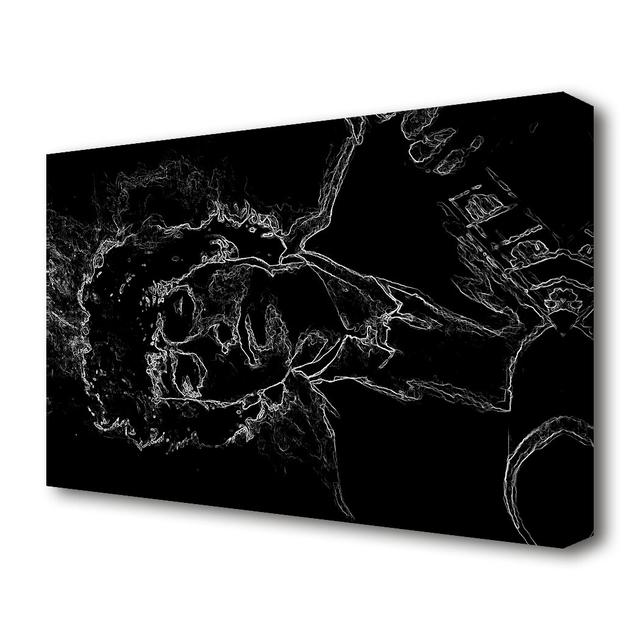 'Bob Dylan Black' Graphic Art Print on Canvas East Urban Home Size: 81.3 cm H x 121.9 cm W on Productcaster.