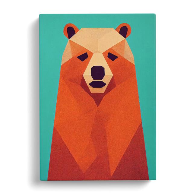 Bear Mid Century - Wrapped Canvas Graphic Art Alpen Home Size: 60cm H x 40cm W x 3cm D on Productcaster.