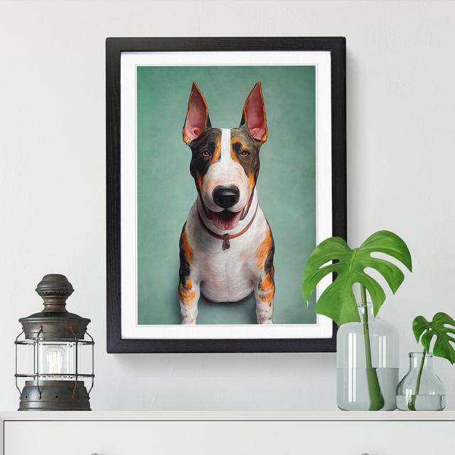 English Bull Terrier - Print Marlow Home Co. Frame Option: Black, Size: 34cm H x 25cm W x 2cm D on Productcaster.