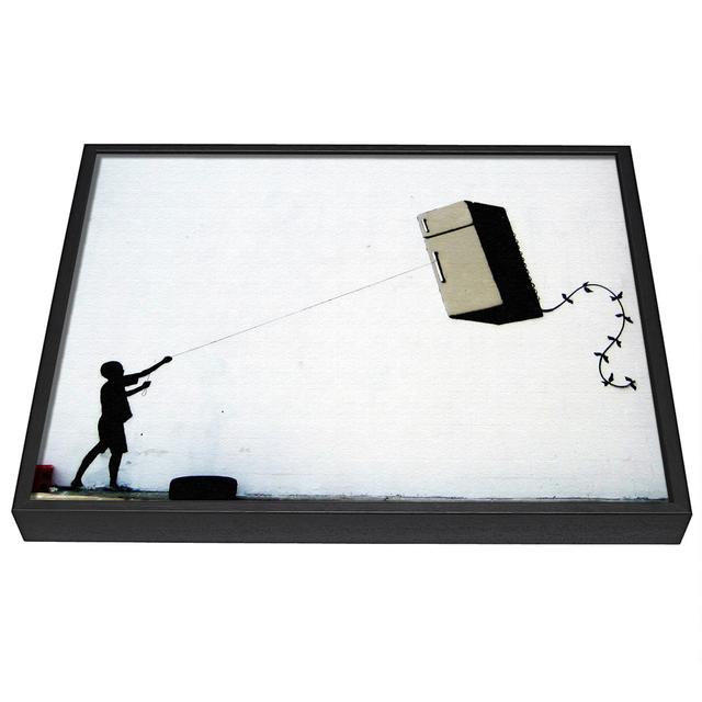 Fridge Kite - Single Picture Frame Graphic Art on Canvas Rosalind Wheeler Size: 81cm H x 121.9cm W x 10cm D on Productcaster.