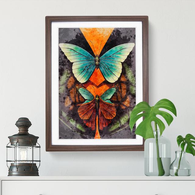 Butterflies in Watercolour No.1 - Painting Brambly Cottage Size: 66cm H x 48cm W x 2cm D, Format: Walnut Framed, Matte Colour: White on Productcaster.