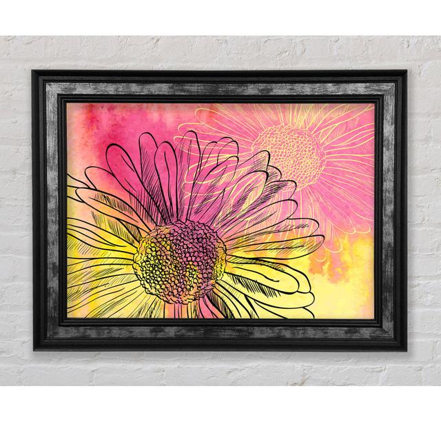 Summer Daisies - Single Picture Frame Art Prints Bright Star Size: 84.1cm H x 142.2cm W x 8cm D on Productcaster.