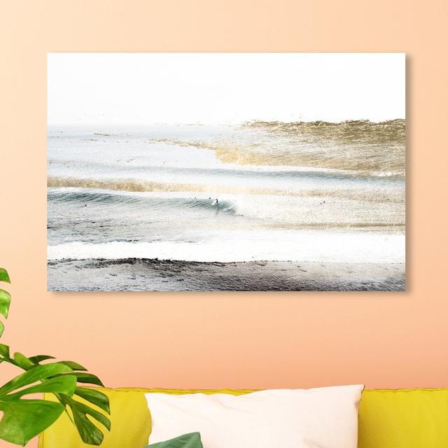 'Beach Landscape White' Painting on Wrapped Canvas East Urban Home Size: 61 cm H x 91.4 cm W on Productcaster.