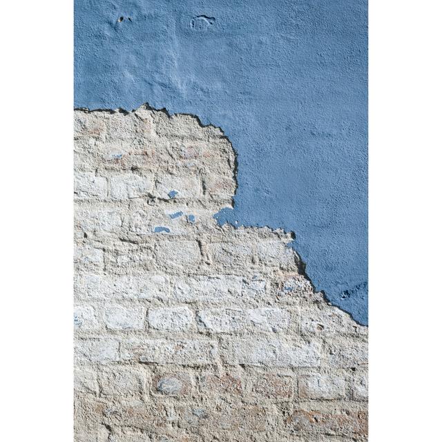 Old Blue Brick Wall by Jules_Kitano - Wrapped Canvas Photograph Borough Wharf Size: 76cm H x 51cm W on Productcaster.