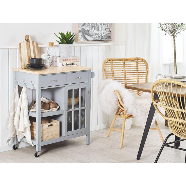 Neill Wood Kitchen Trolley Brambly Cottage Base Finish: Grey on Productcaster.