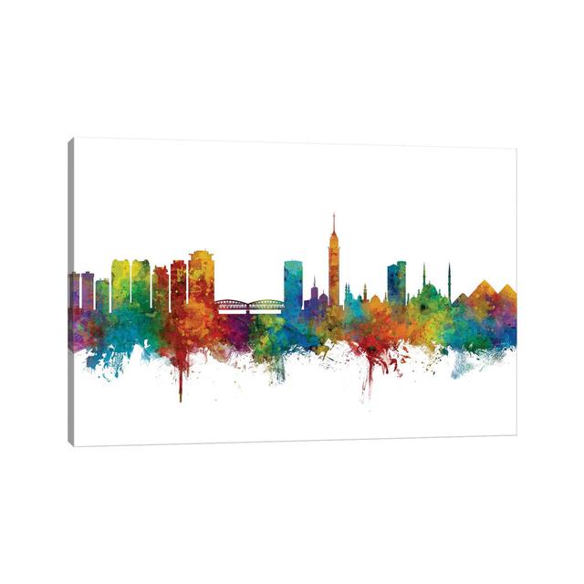 Cairo, Egypt Skyline by Michael Tompsett - Wrapped Canvas Gallery-Wrapped Canvas Giclée Latitude Run Size: 101.6cm H x 152.4cm W x 3.81cm D on Productcaster.