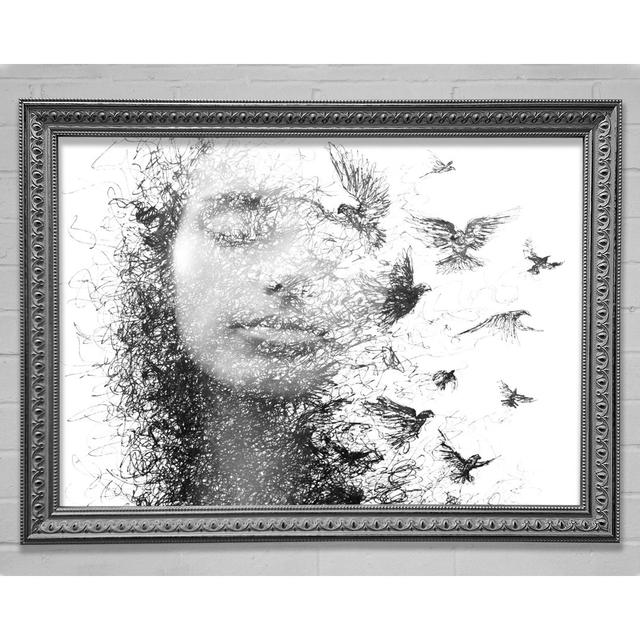 Bird Out Of A Face - Single Picture Frame Art Prints Bright Star Size: 21cm H x 29.7cm W on Productcaster.