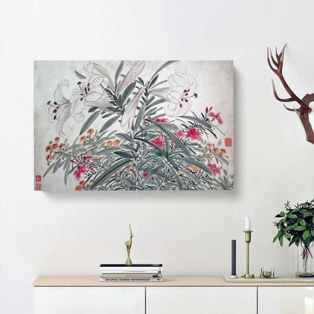 Garden Flowers Vol.15 by Chen Daofu - Wrapped Canvas Painting East Urban Home Size: 50cm H x 76cm W x 3cm D on Productcaster.