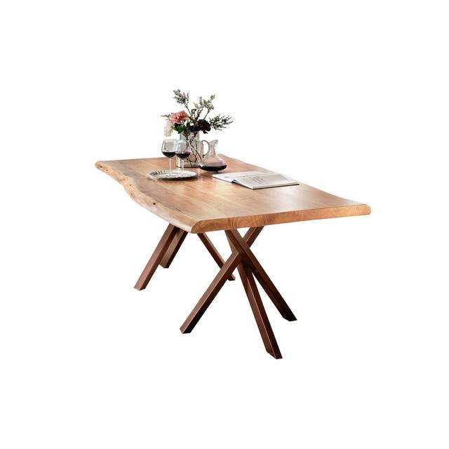 Esstisch Gabriella Union Rustic Farbe des Tischgestells: Braun, Größe: 76 cm H x 200 cm L x 100 cm B on Productcaster.