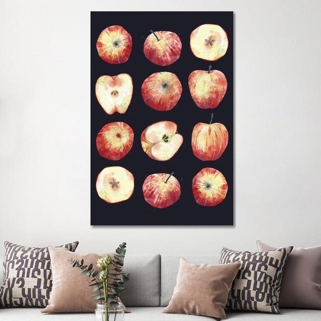 Apples in the Dark by Nic Squirrell - Wrapped Canvas Graphic Art August Grove Size: 152.4cm H x 101.6cm W x 3.81cmD on Productcaster.